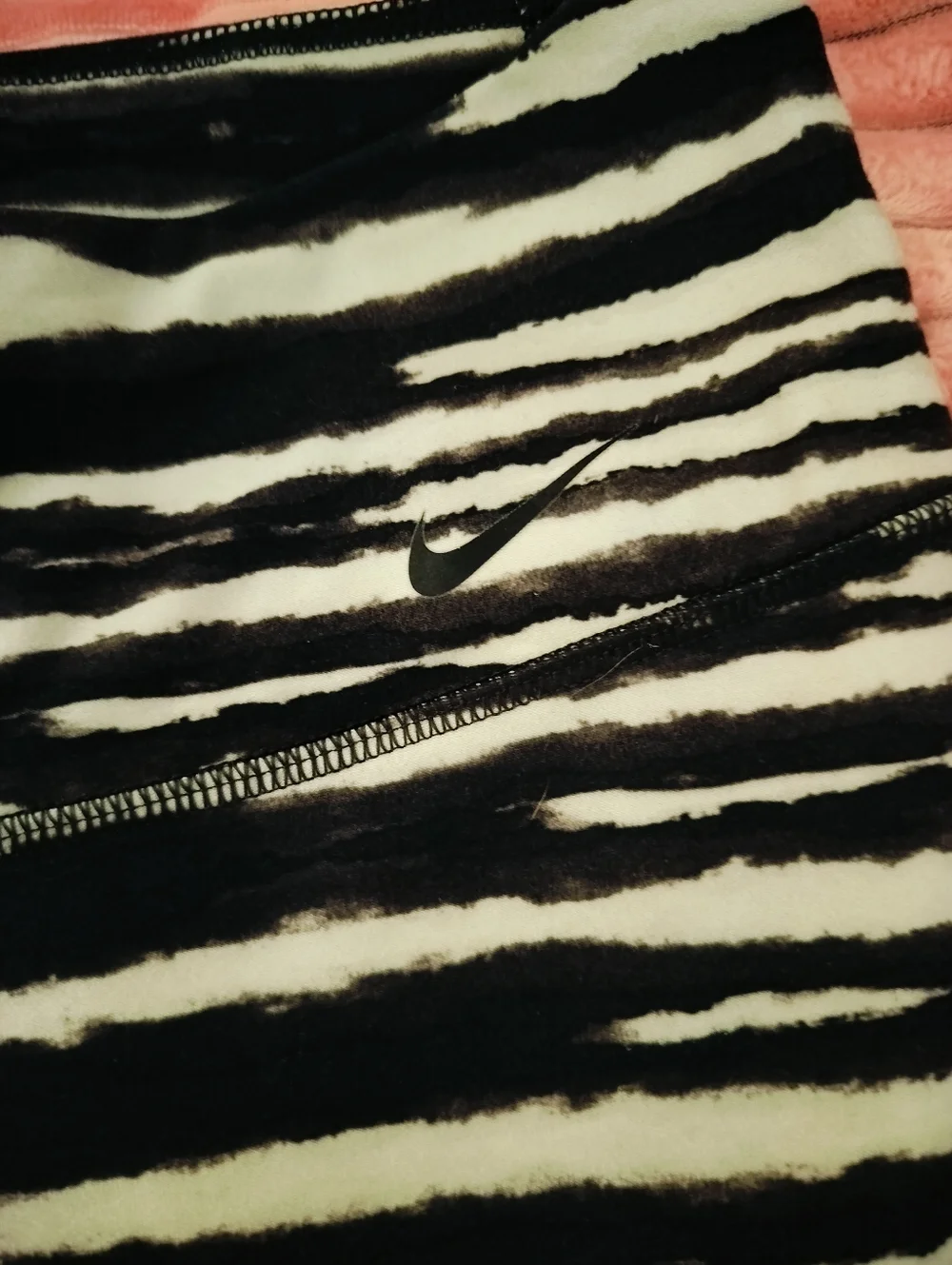EUC Nike Dri-fit Zebra Animal Black & White Striped Leggings - XS